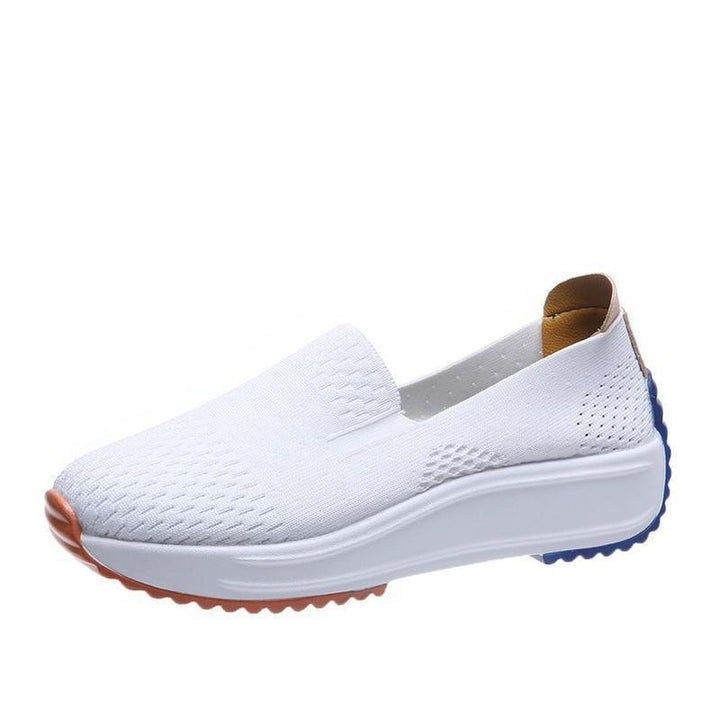 Modern slip-on bunion sneakers for women, delivering comfort, wide toe box & pain relief.