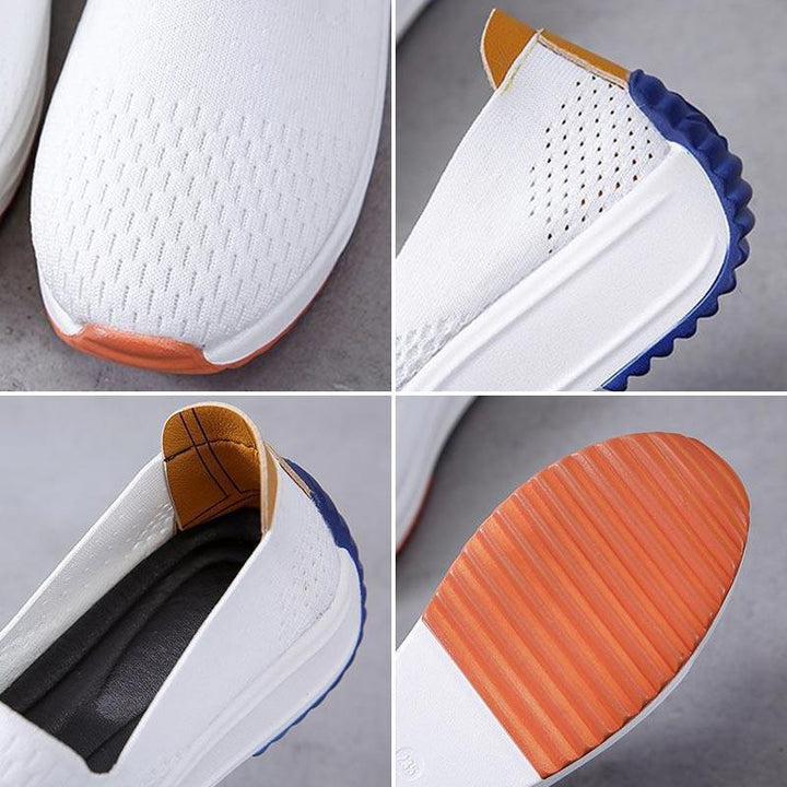 Women's bunion support slip-on sneakers, ensuring comfort for walking and daily activities.