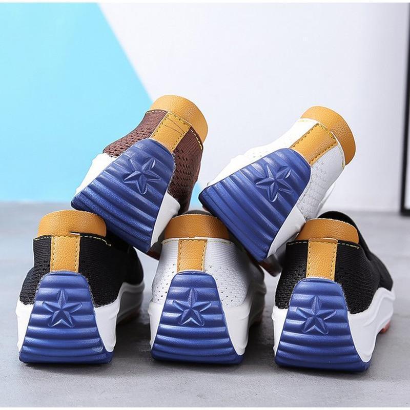 Women's comfort bunion sneakers, slip-on design with wide toe box for pain-free walking.