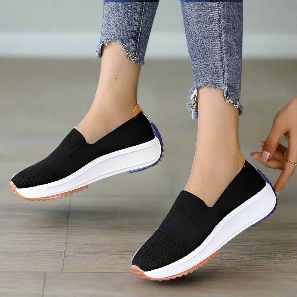 Women's Comfort Slip-On Bunion Sneakers for everyday foot pain relief & walking comfort.