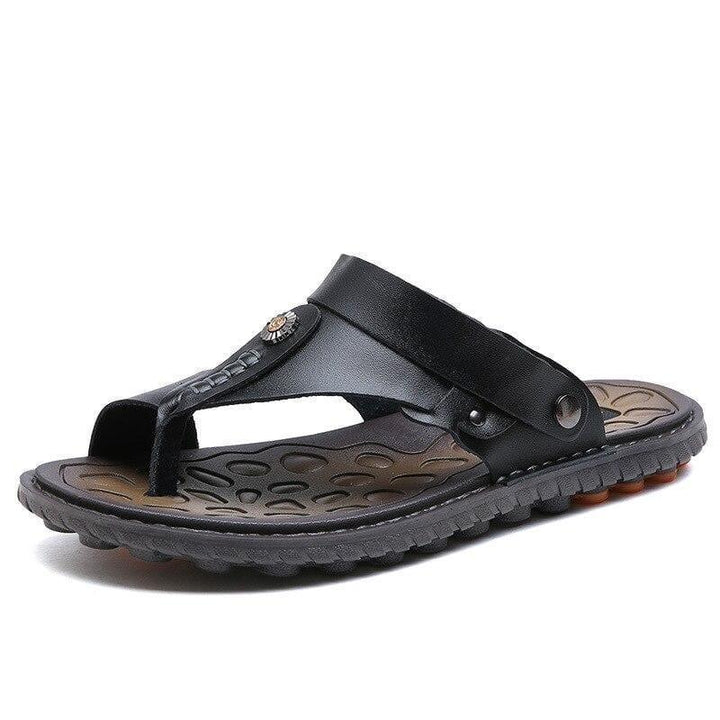 Casual men's flip-flops with back-strap, ideal for bunion correction, foot health, and all-day comfort.