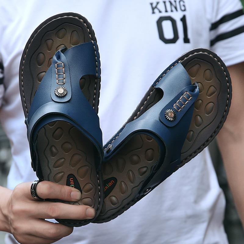 Orthopedic men's sandals with back-strap, designed for bunion correction, arch support & casual comfort.