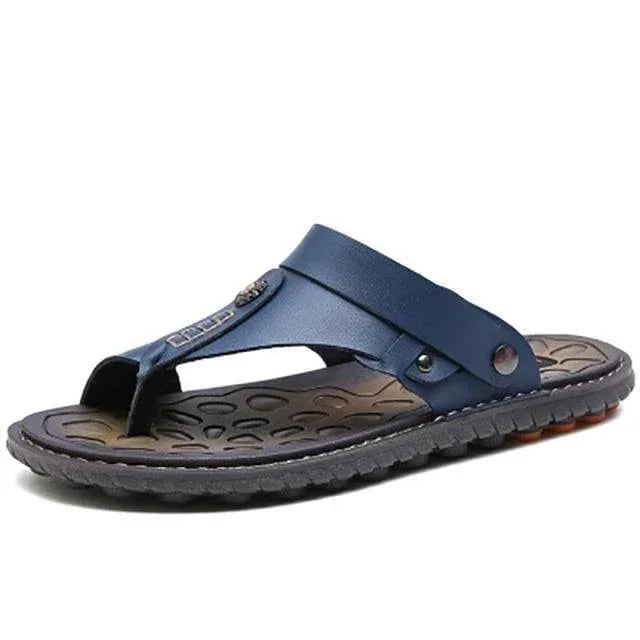 Men's orthopedic sandals, bunion corrector flip-flops with back-strap for superior arch support & comfort.