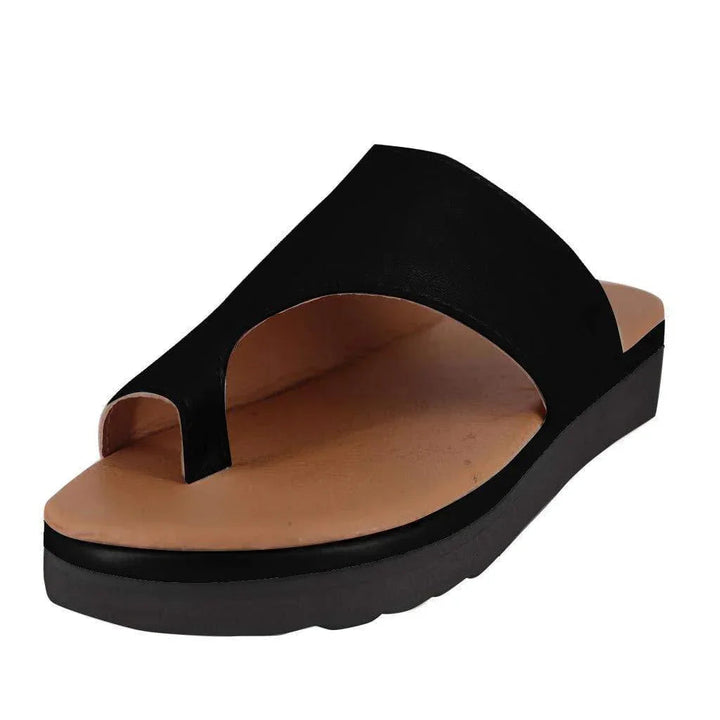 Leopard print women's bunion sandals, platform design for summer comfort and relief.