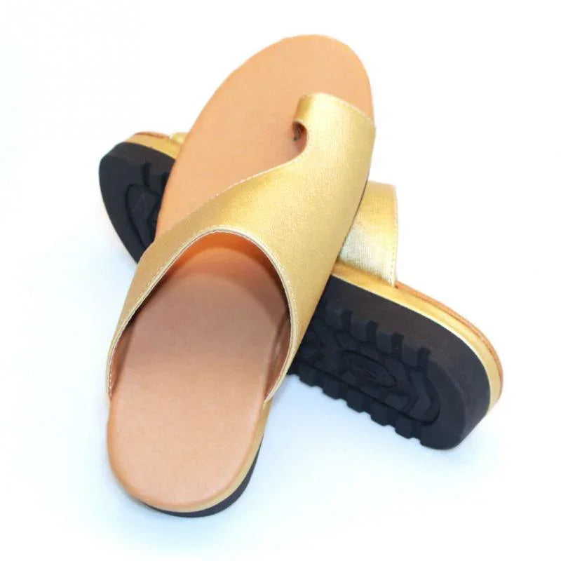 Everyday women's comfort sandals, slip-on with bunion support and a stylish design.