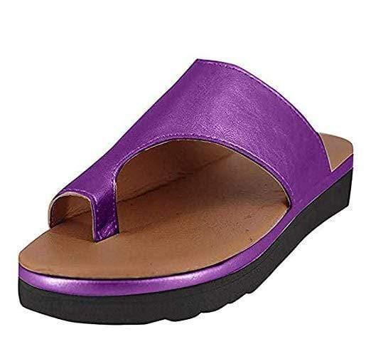 Metallic adjustable strap bunion sandals, stylish & wide for essential foot relief.