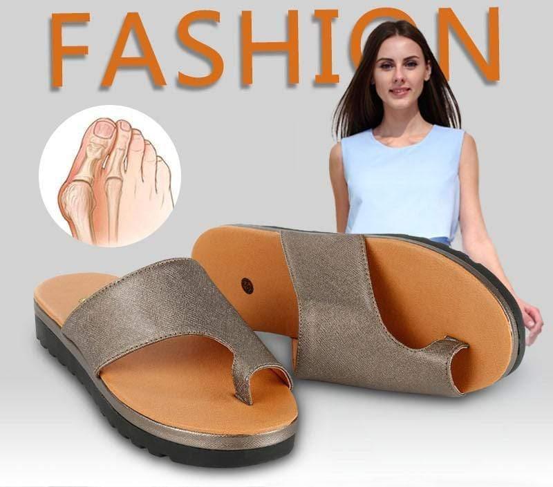 Comfort platform sandals, designed for bunion relief, walking, and summer wear.