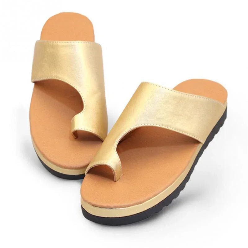 Spring women's bunion friendly sandals, adjustable for a perfect fit and all-day wear.