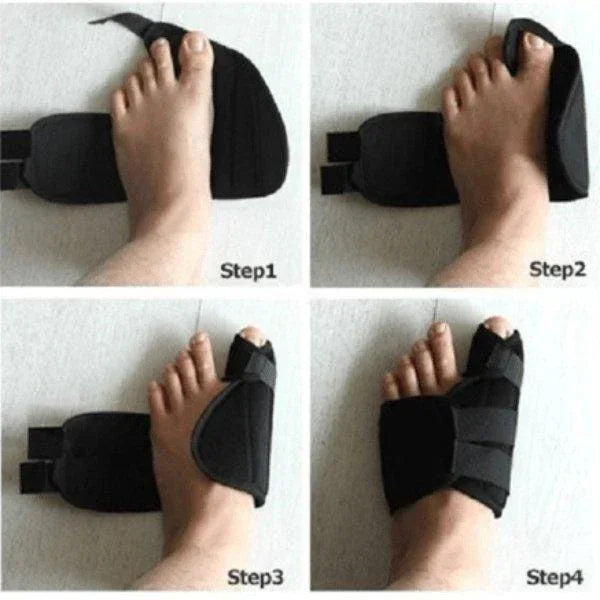 Comfortable bunion night splint for gentle toe alignment, reducing hallux valgus pain & discomfort overnight.