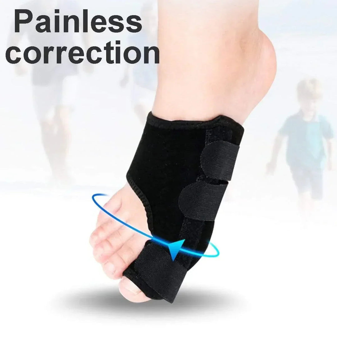 Unisex orthopedic toe brace for bunion correction, promoting proper alignment & soothing foot pain relief.