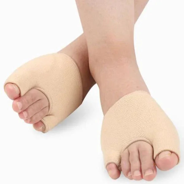 Unisex bunion corrector sleeve provides comfortable foot support, pain relief for hallux valgus, and toe separation.