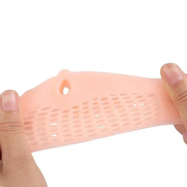Easy slip-on toe straightener for bunion, hammertoe & chronic foot pain relief.
