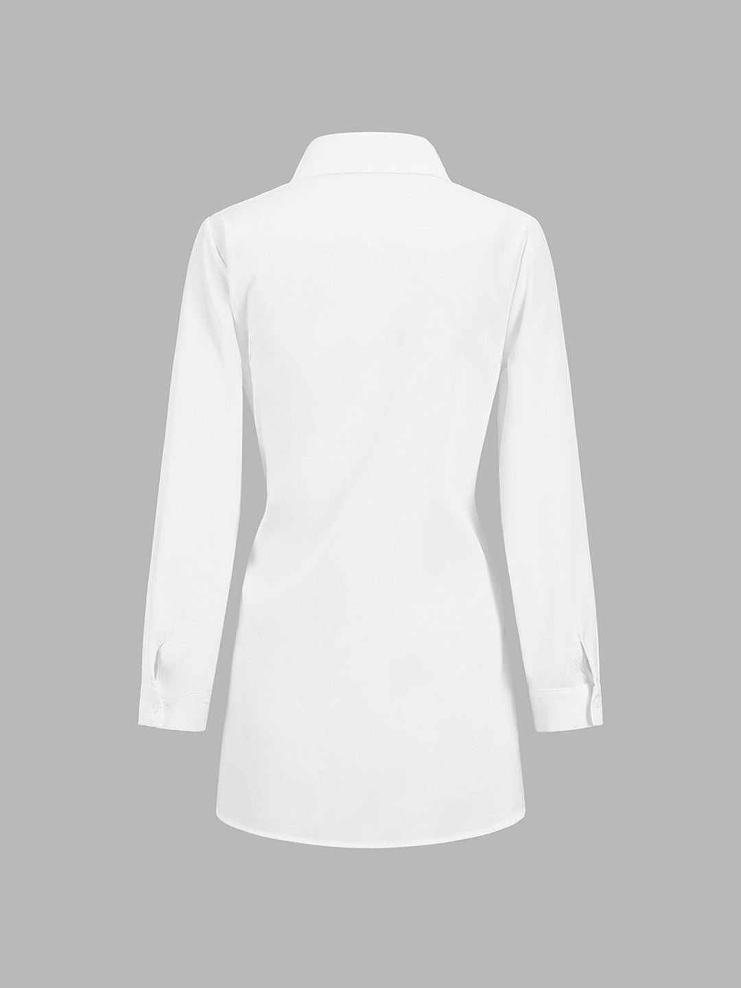 Tie Front Button Down Shirt - White