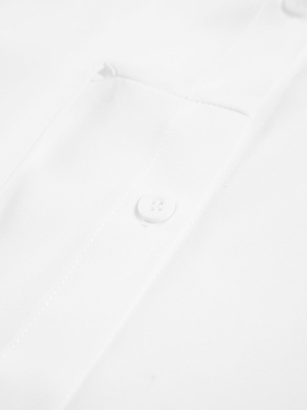 Tie Front Button Down Shirt - White
