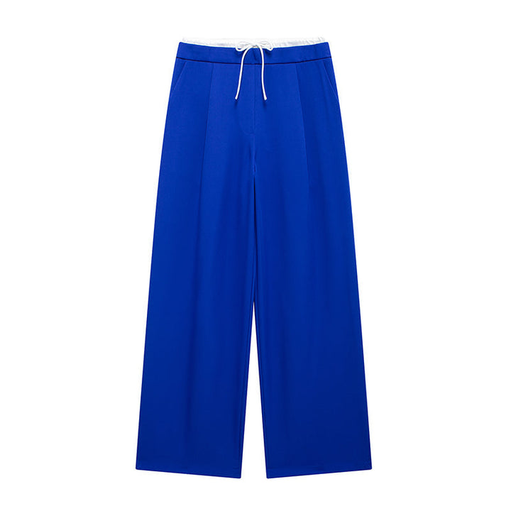 Elegant women's flowy wide-leg trousers, designed for relaxed movement and ultimate casual comfort.