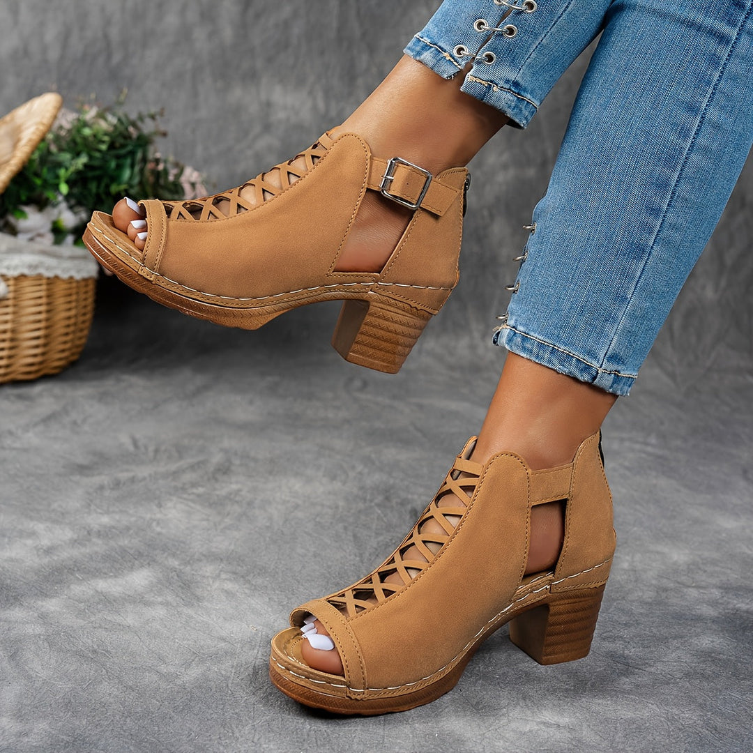 Women's Lattice-Heel Sandals