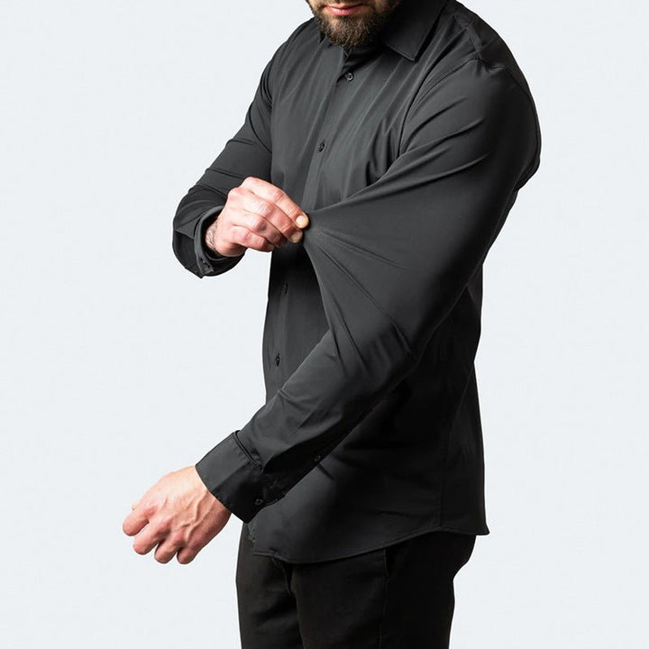 Classic men's versatile long-sleeve shirt with button front. Stretch & wrinkle-resistant for effortless style.