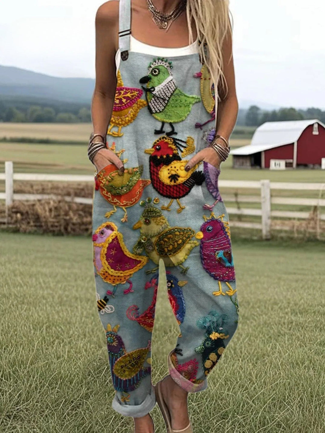 Women's Vintage Bird Jumpsuit