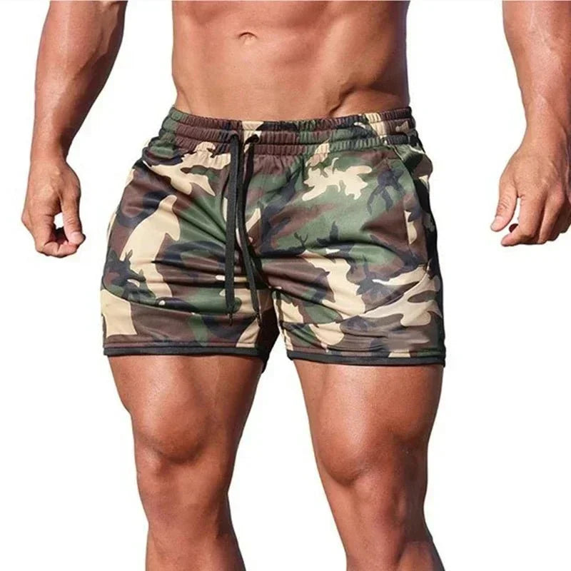 Men's summer style quick-dry drawstring swim shorts, perfect for beach & pool activities.