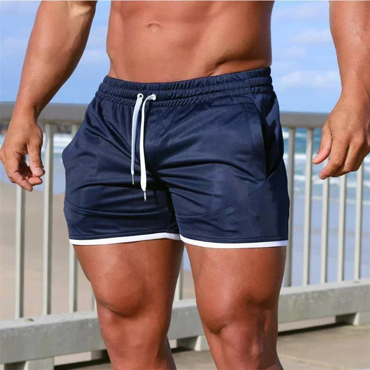 Men's comfortable athletic quick-dry drawstring swim shorts for ultimate beach & pool performance.