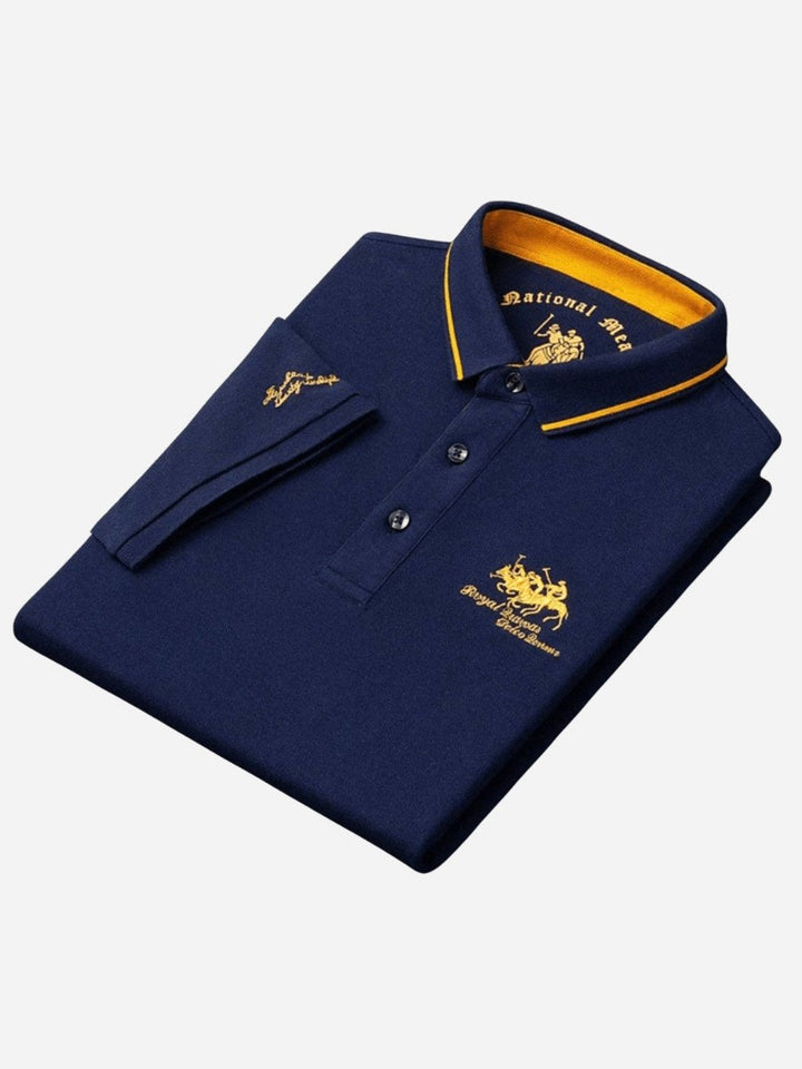 Stylish men's short-sleeve polo shirt, perfect for casual or business casual summer wear. Comfortable classic menswear.