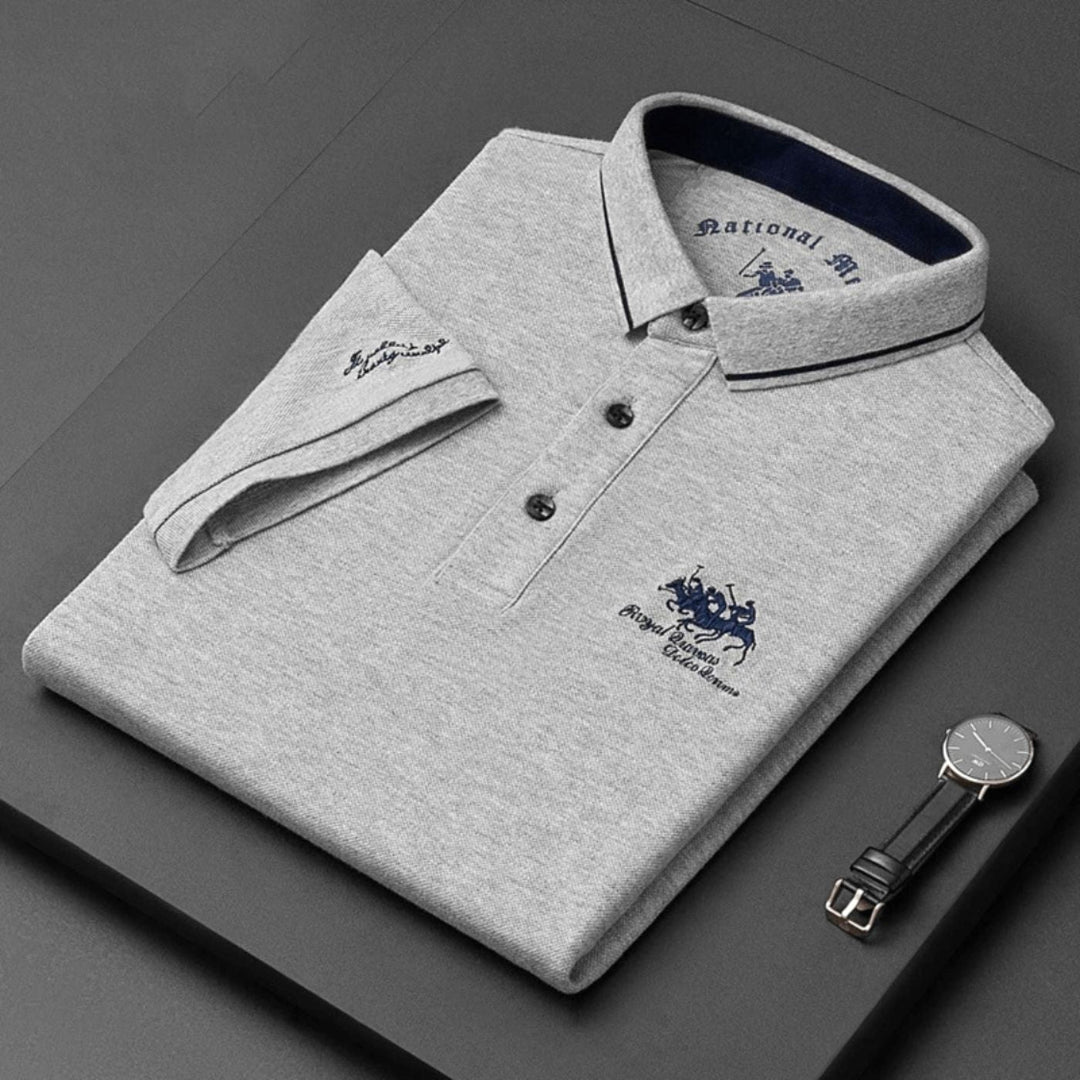 Summer apparel: Men's classic short-sleeve polo shirt. A comfortable and stylish casual top for everyday wear.