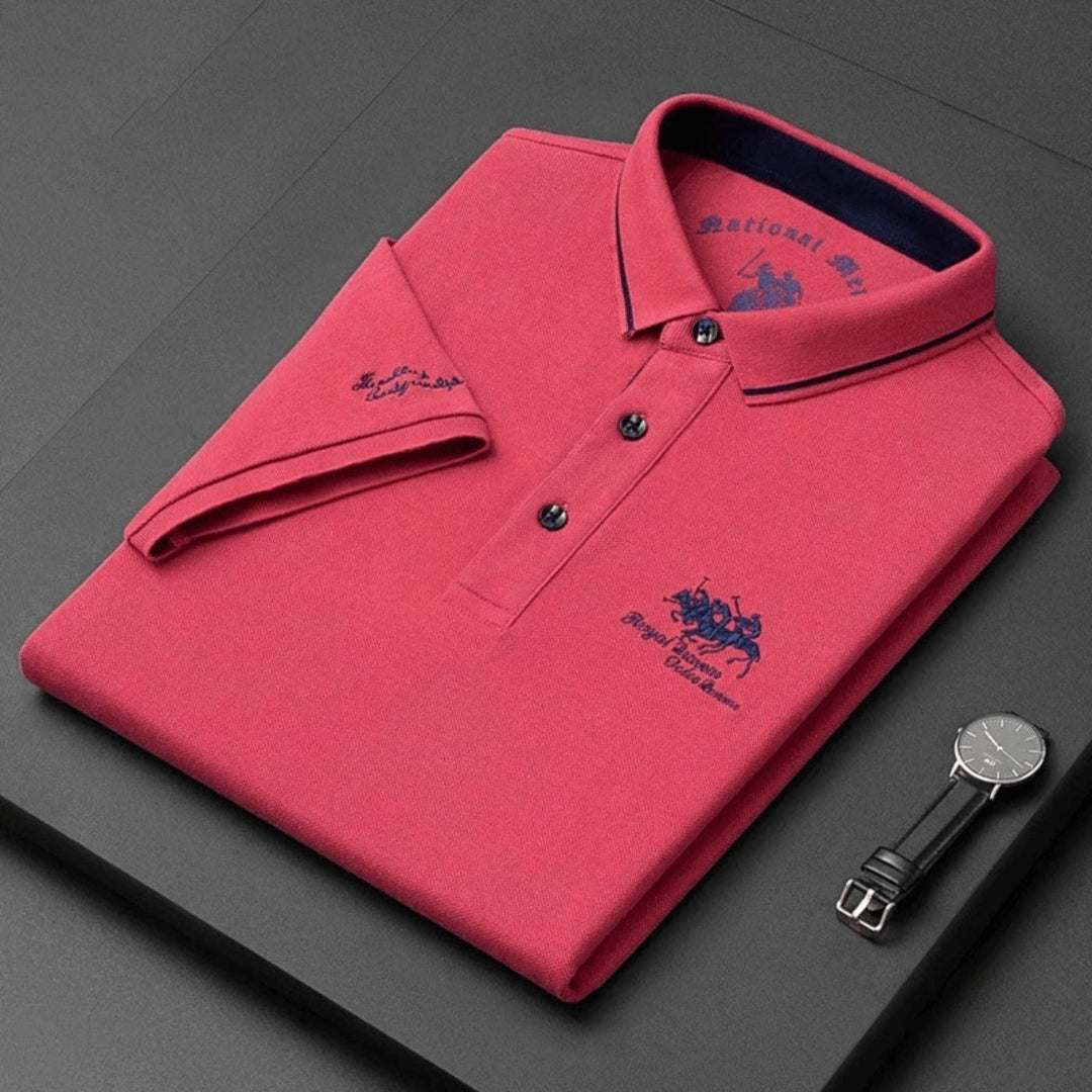 Comfortable men's classic polo shirt. Stylish short-sleeve top, perfect for casual, business casual, or everyday wear.