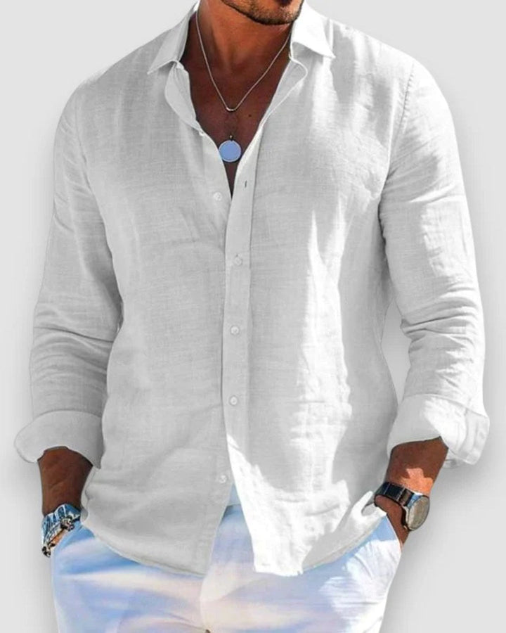 Men's lightweight summer shirt with soft touch comfort for warm weather. Ideal casual top.