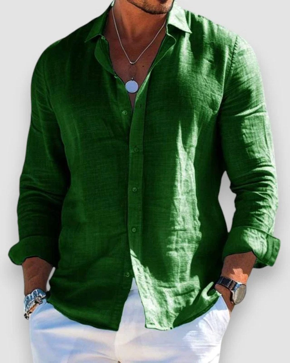 Casual men's lightweight shirt, short sleeve design for ultimate summer comfort and style.