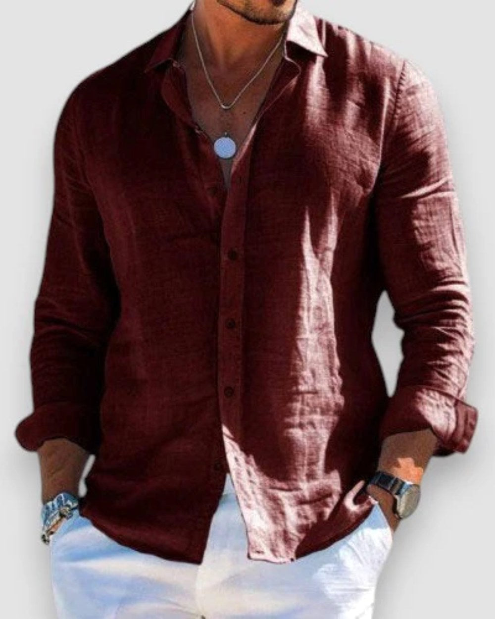 Everyday comfort men's top, lightweight summer shirt with a soft touch finish. Warm weather ready.