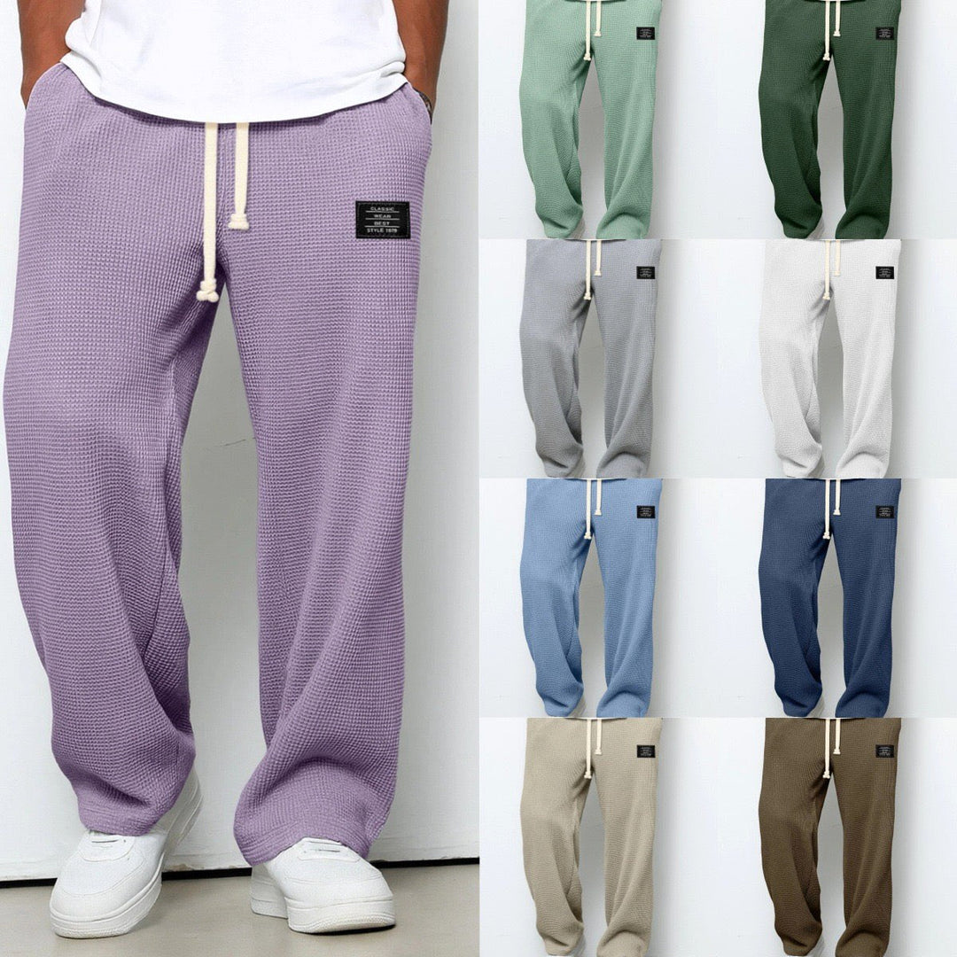 Comfortable & stylish men's everyday straight-leg trousers with a relaxed fit, suitable for any casual setting.