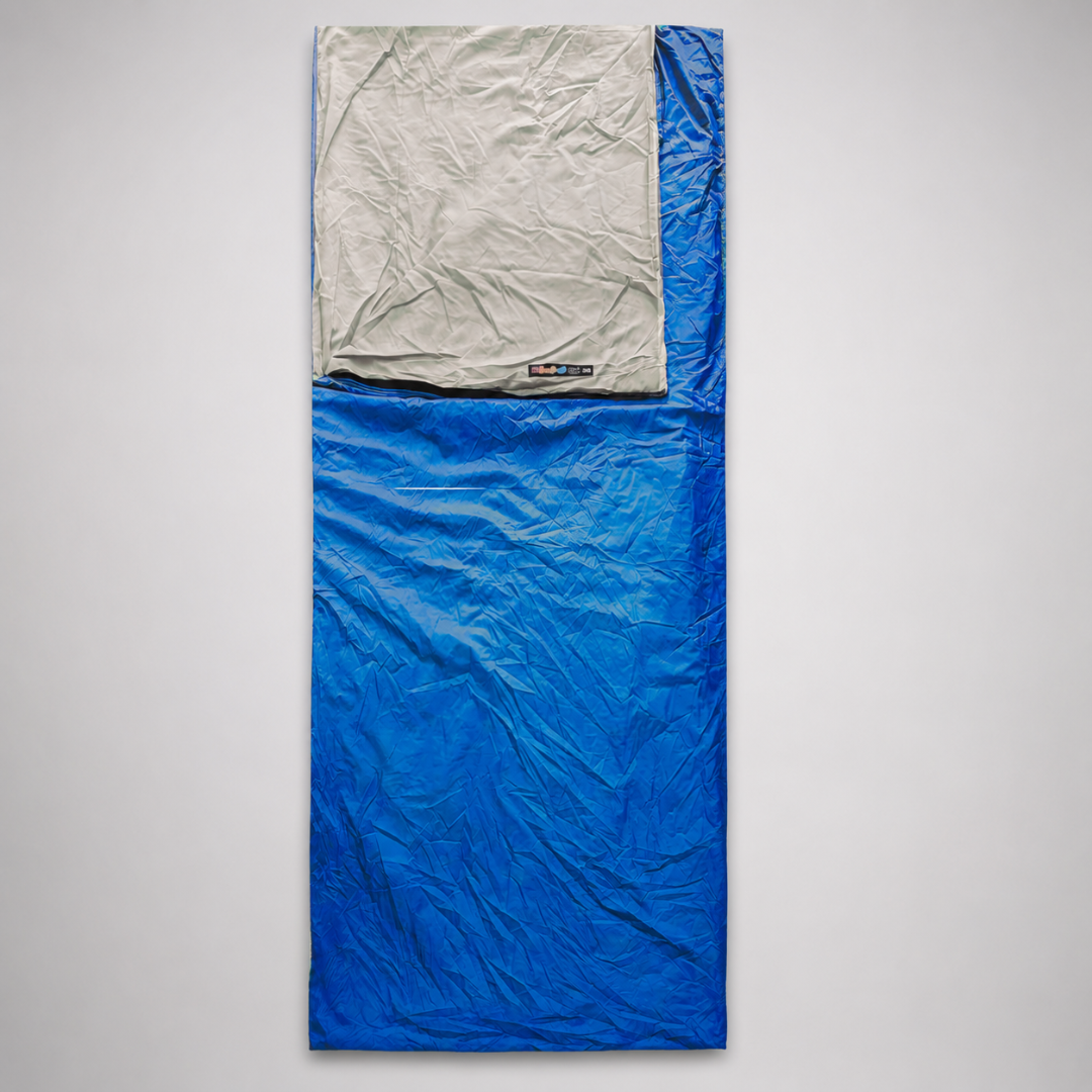 Lightweight travel sleep sheet for hygienic camping, backpacking, & outdoor adventure.