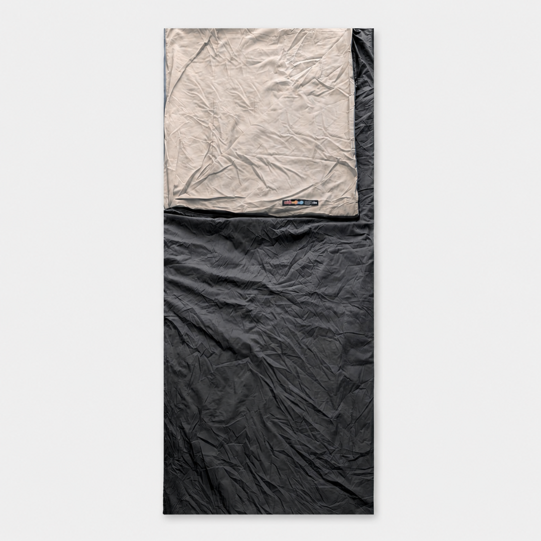 Ultra-light travel sleep liner & pillowcase, perfect for backpacking, camping, and hygienic sleep on adventures.