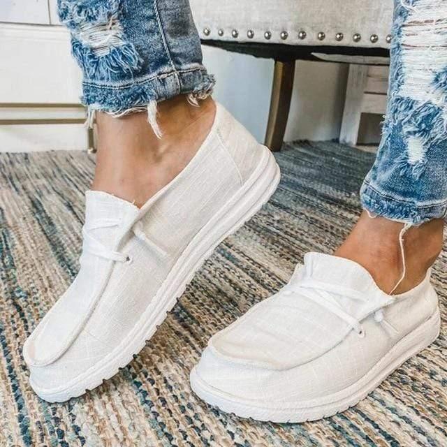 Comfortable wide-fit women's shoes, perfect slip-on flats for bunion relief.