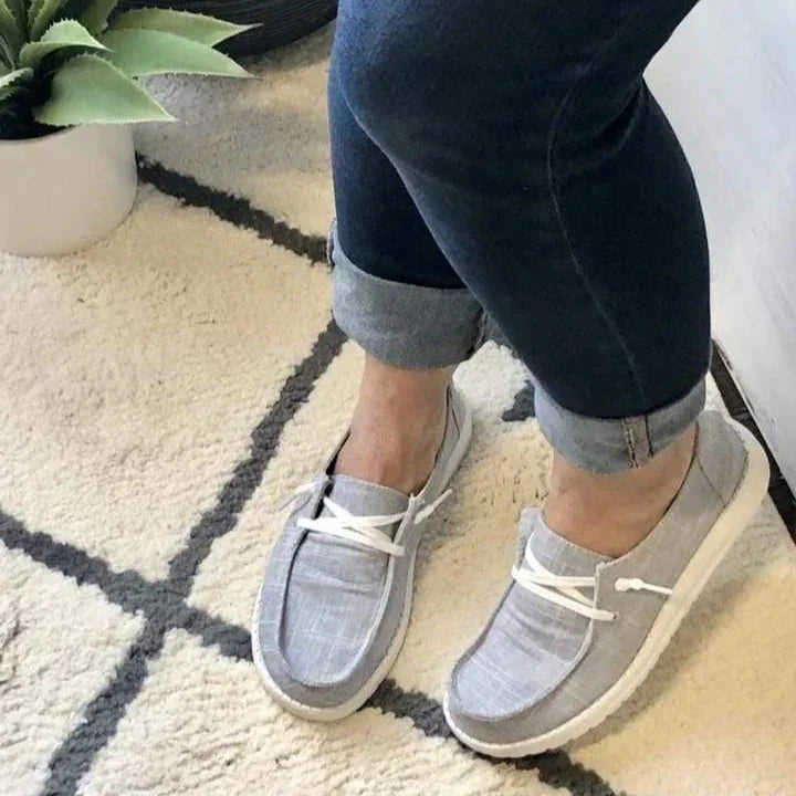 Lightweight women's bunion relief flats, orthotic friendly & comfortable.