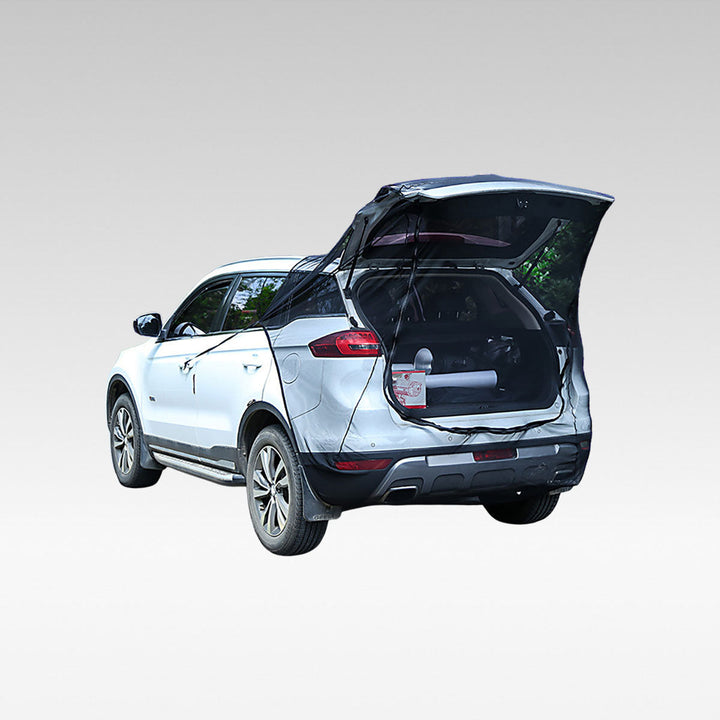 Unisex car camping trunk mosquito net for SUVs & RVs, providing insect protection for outdoor adventures.