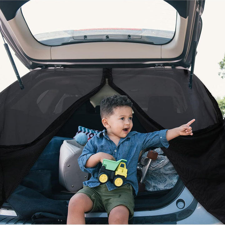 Outdoor living simplified with this car camping trunk net; protects SUVs & RVs from mosquitos & insects.
