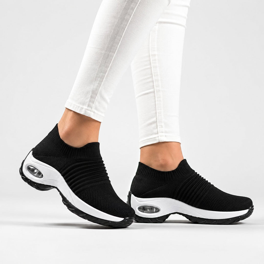 Lightweight slip-on women's shoes with non-slip sole, great for walking & busy nurses.