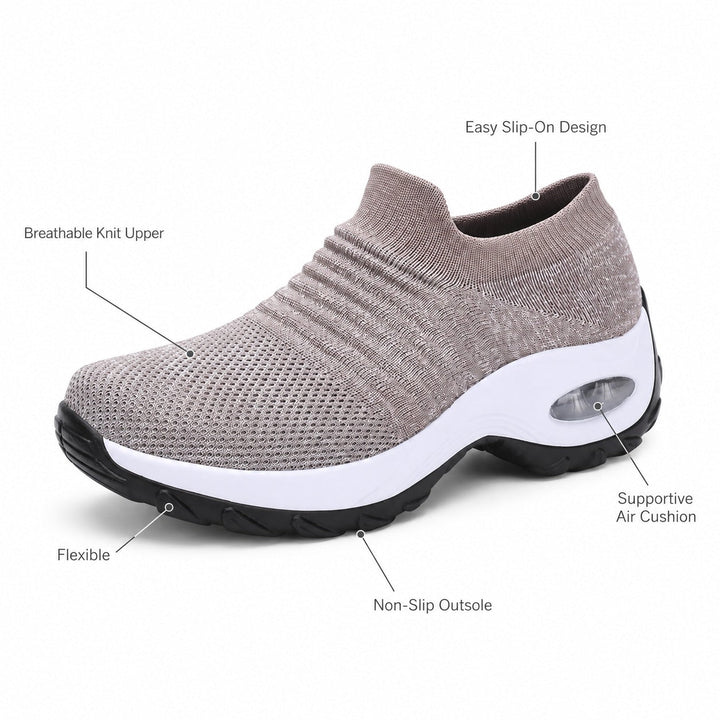Professional non-slip women's walking shoes, offering foot support & lasting comfort.