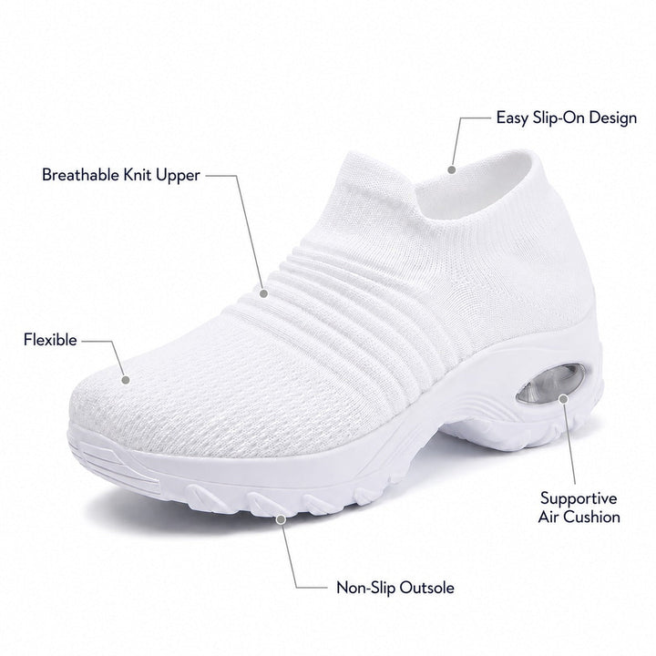 Secure non-slip women's shoes with excellent foot support, ideal for long shifts & walking.