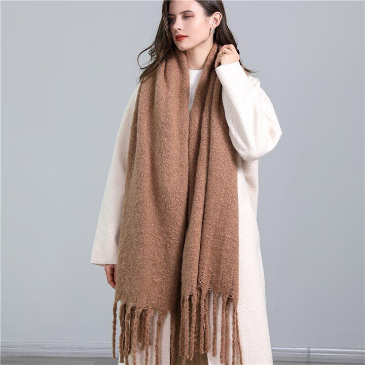 Carmie women's essential checked winter scarf, soft, warm, and stylish for ultimate comfort.