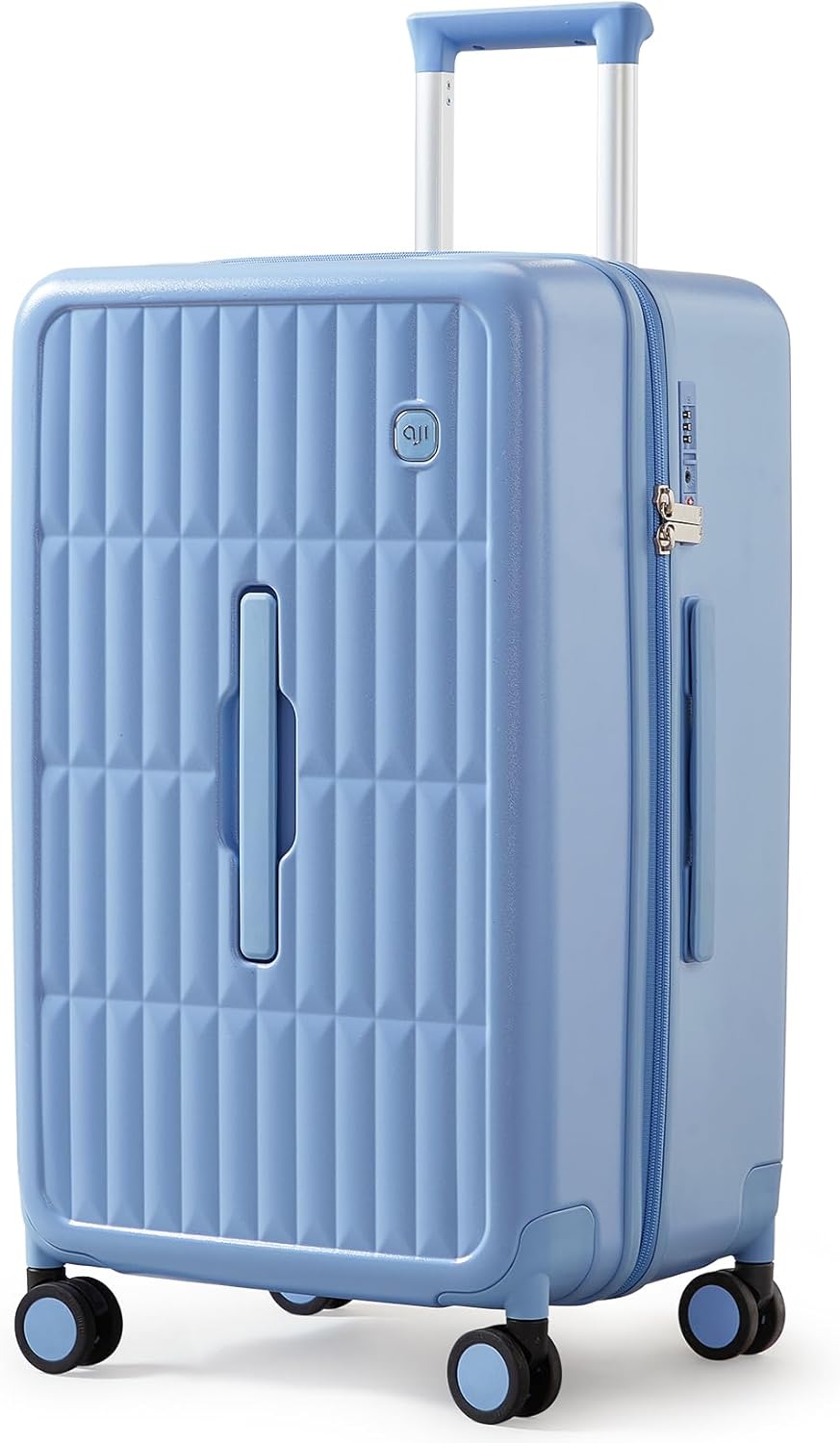 Lightweight hardshell carry-on luggage with smooth-gliding spinner wheels, ideal for quick trips.