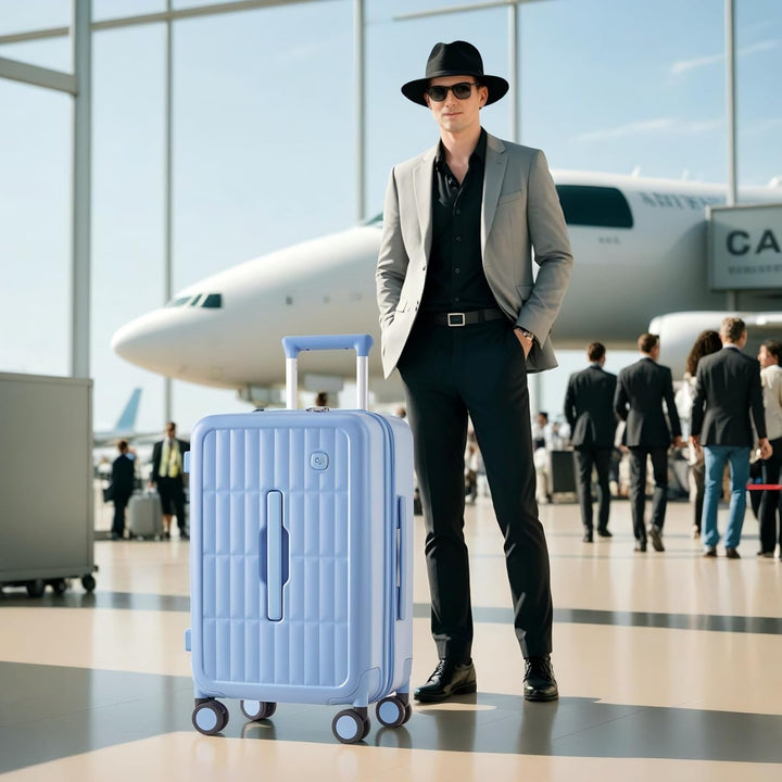 Smooth-gliding hardshell suitcase with reliable spinner wheels, ensuring effortless transit.