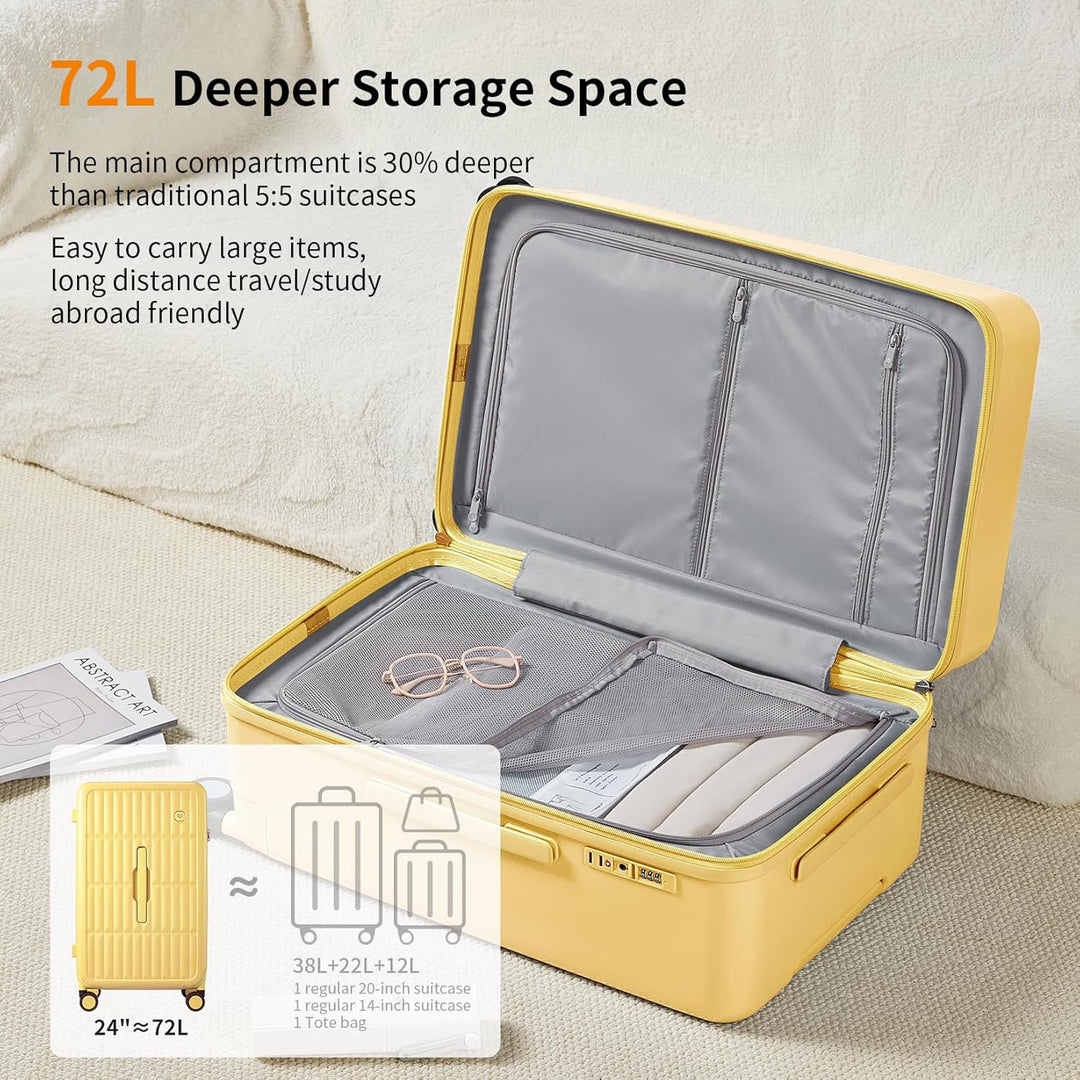 Elegant red hardshell travel luggage with easy-roll spinner wheels, ideal for stylish travelers.