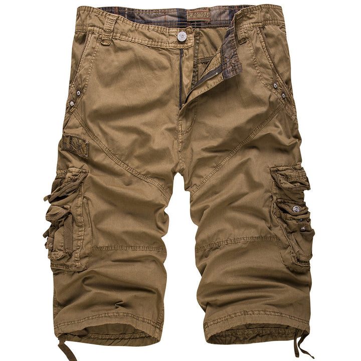 Men's relaxed fit cargo shorts with multi-pockets, perfect for casual summer outdoor wear.