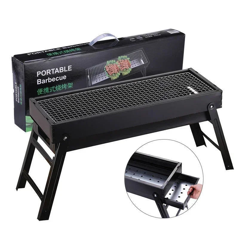 Lightweight portable charcoal grill for easy setup and delicious outdoor grilling at any picnic or campsite.