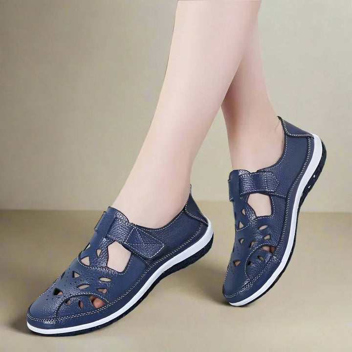Orthopedic closed-toe sandals for women, designed for plantar fasciitis & foot pain relief.