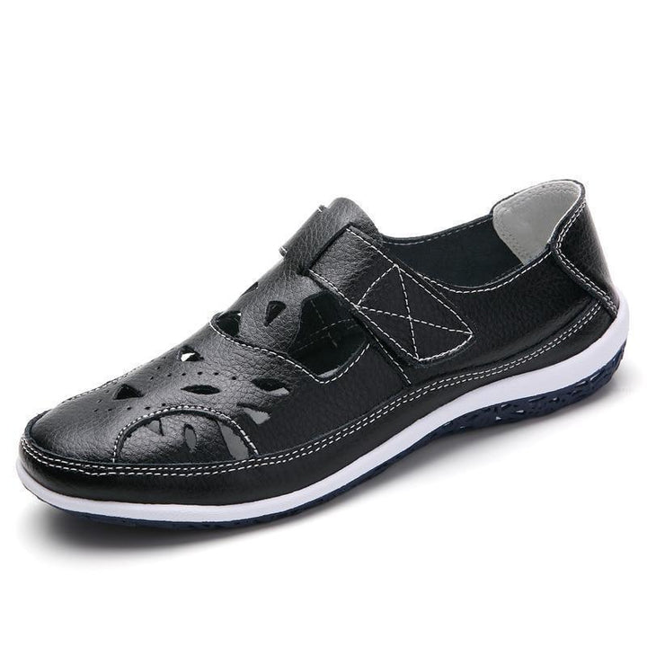 Adjustable women's closed-toe sandals, perfect for plantar fasciitis, foot pain & heel spurs.