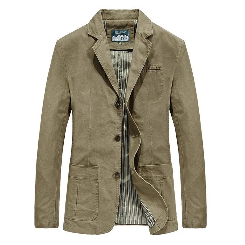 Men's casual lightweight blazer in a neutral color, perfect for everyday effortless style.