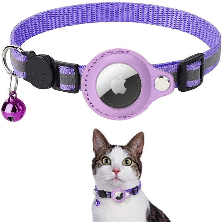 The ultimate cat gear: A sturdy, adjustable collar with a GPS tracker holder and reflective accents.
